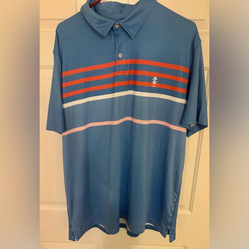 Men’s Izod Golf with Stretch Short Sleeved Shirt Size XL Polo Polyester Blend